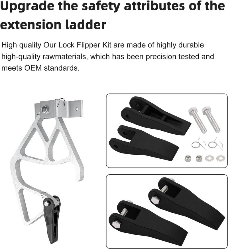 SZHY-LINK 29-1 Extension Ladder Lock Flipper Kit for Werner Lock Replacement for Werner Louisville Keller Aluminum Extension Ladders Parts 2 Pack - Image 4